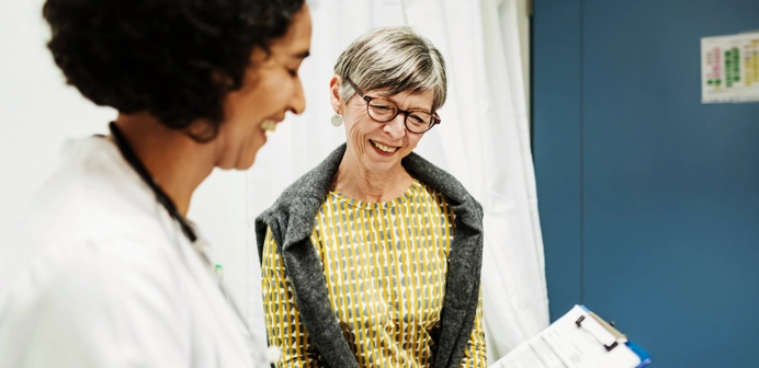 Doctor speaking with a patient